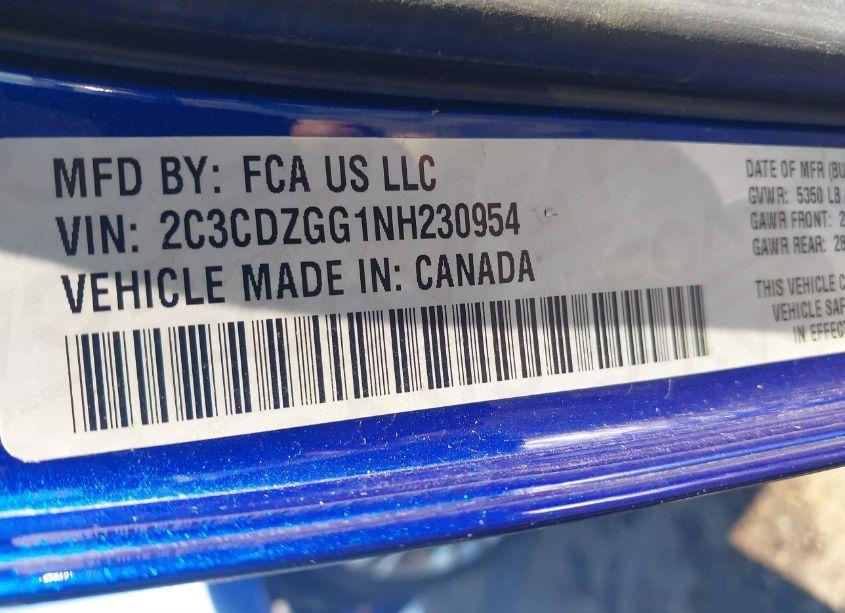 Photo 9 of 2022 Dodge Challenger SXT AWD (VIN 2C3CDZGG1NH230954)