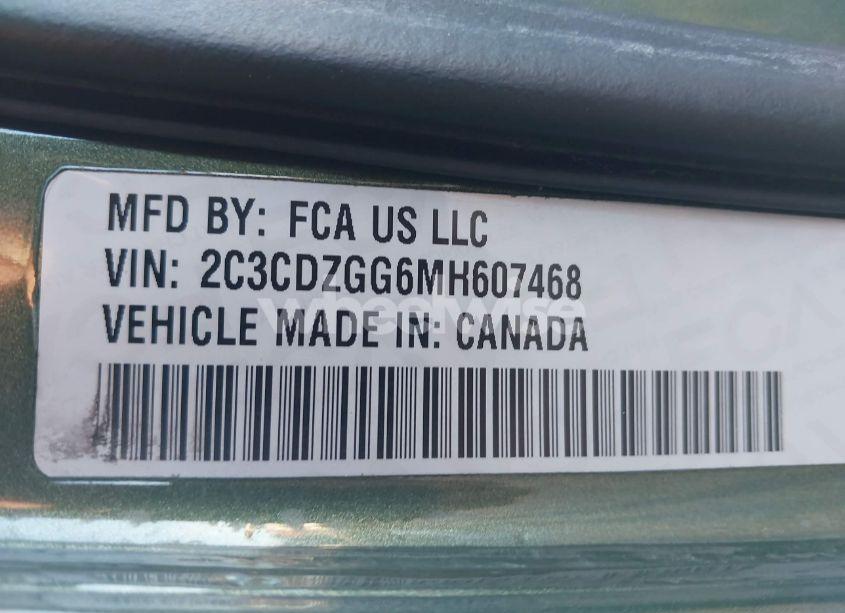 Photo 9 of 2021 Dodge Challenger SXT AWD (VIN 2C3CDZGG6MH607468)