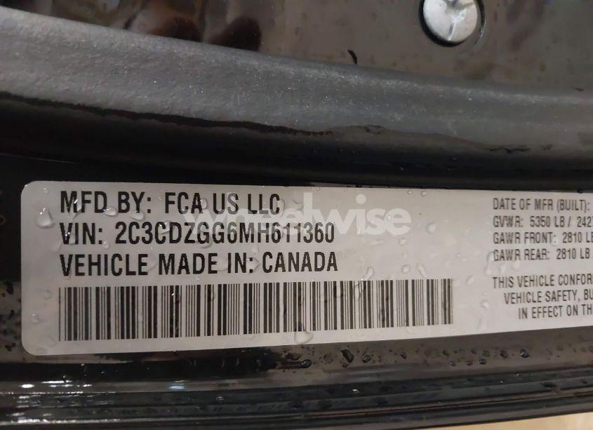 Photo 9 of 2021 Dodge Challenger SXT AWD (VIN 2C3CDZGG6MH611360)