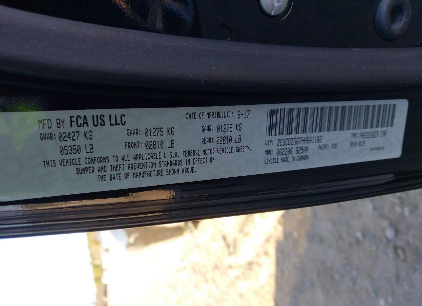 Photo 9 of 2017 Dodge Challenger GT (VIN 2C3CDZGG7HH641182)