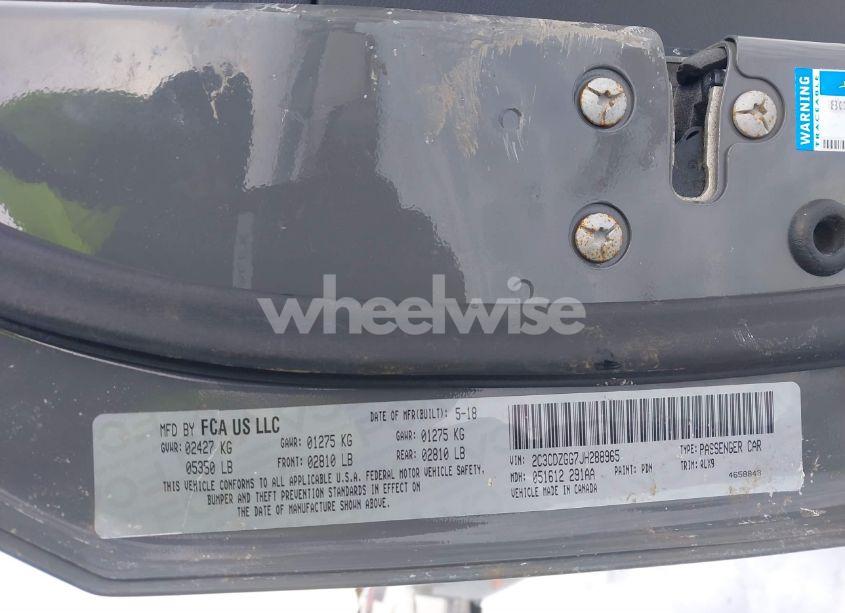 Photo 9 of 2018 Dodge Challenger GT AWD (VIN 2C3CDZGG7JH288965)