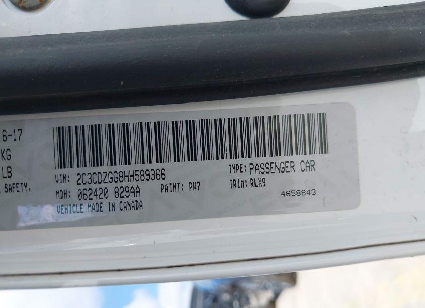 Photo 9 of 2017 Dodge Challenger GT (VIN 2C3CDZGG8HH589366)