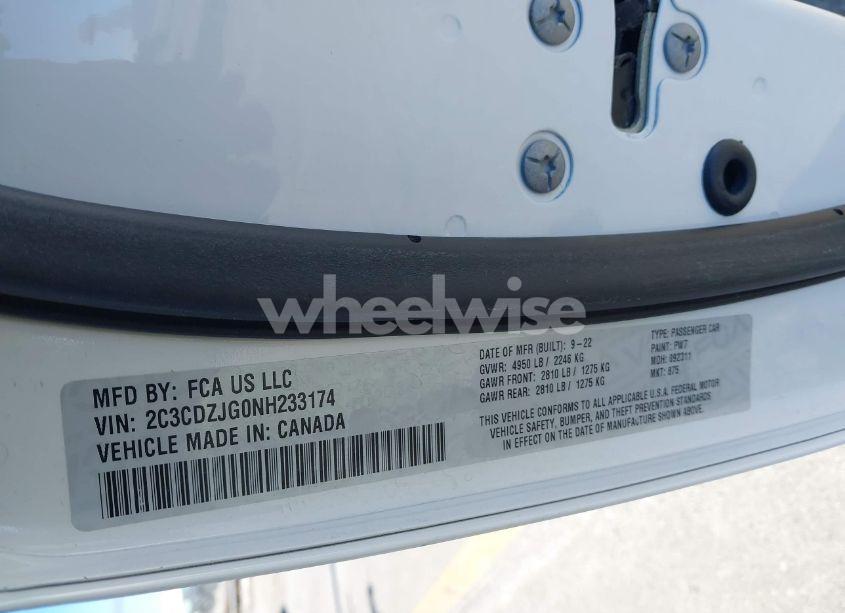 Photo 9 of 2022 Dodge Challenger GT (VIN 2C3CDZJG0NH233174)