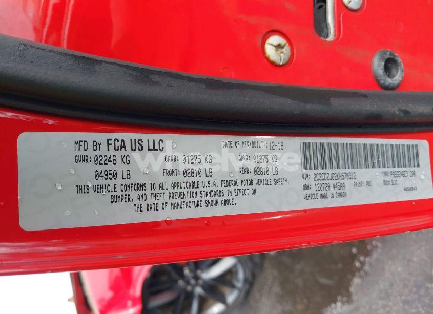 Photo 9 of 2019 Dodge Challenger GT (VIN 2C3CDZJG2KH570912)