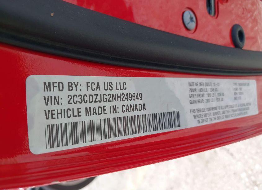 Photo 9 of 2022 Dodge Challenger GT (VIN 2C3CDZJG2NH249649)