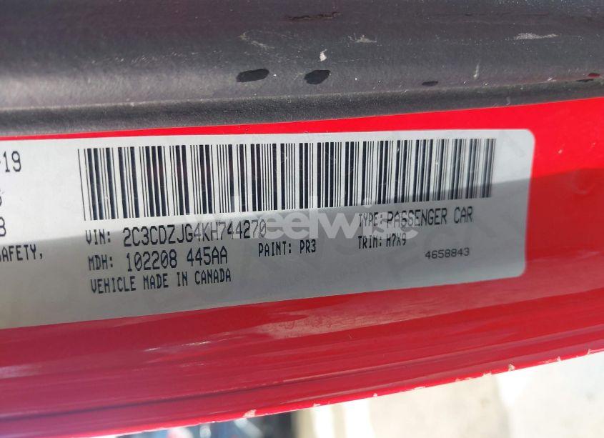 Photo 9 of 2019 Dodge Challenger GT (VIN 2C3CDZJG4KH744270)