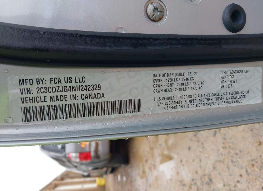 Photo 9 of 2022 Dodge Challenger GT (VIN 2C3CDZJG4NH242329)