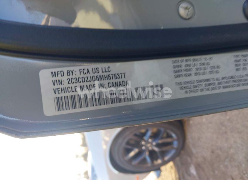 Photo 9 of 2021 Dodge Challenger GT (VIN 2C3CDZJG6MH676377)