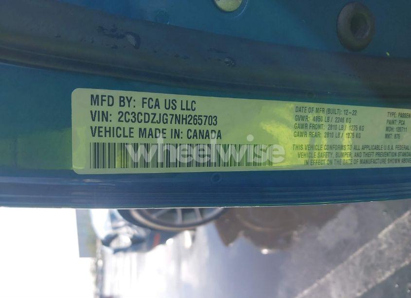 Photo 9 of 2022 Dodge Challenger GT (VIN 2C3CDZJG7NH265703)