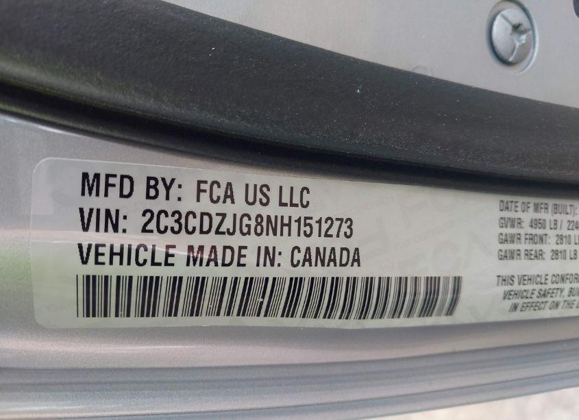 Photo 9 of 2022 Dodge Challenger GT (VIN 2C3CDZJG8NH151273)