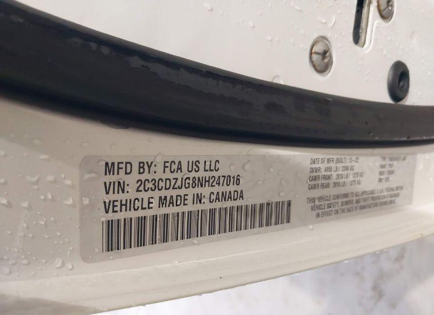 Photo 9 of 2022 Dodge Challenger GT (VIN 2C3CDZJG8NH247016)