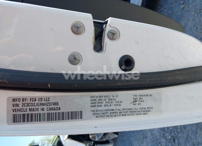 Photo 9 of 2022 Dodge Challenger GT (VIN 2C3CDZJG9NH237465)