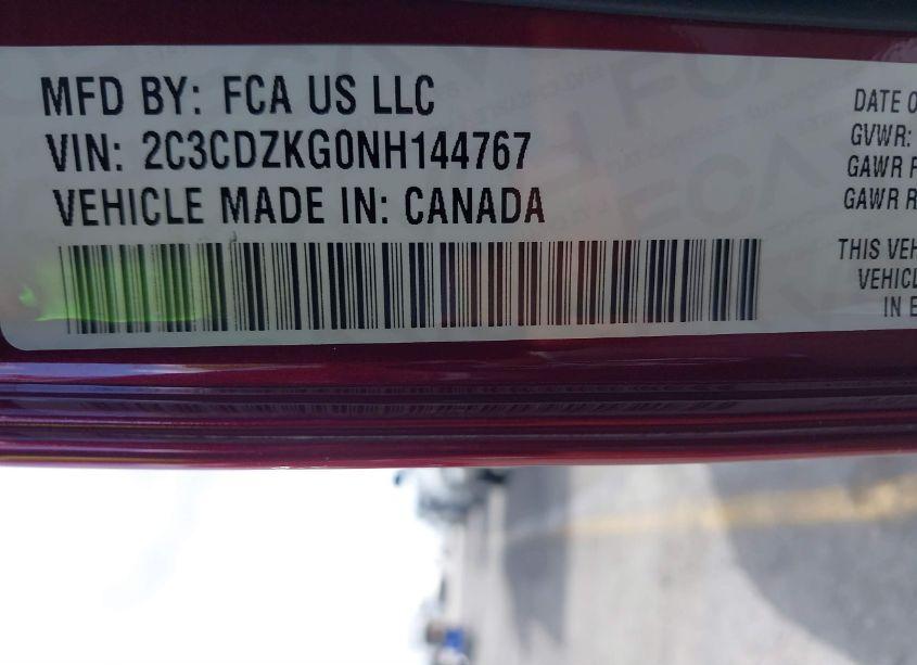 Photo 9 of 2022 Dodge Challenger GT AWD (VIN 2C3CDZKG0NH144767)