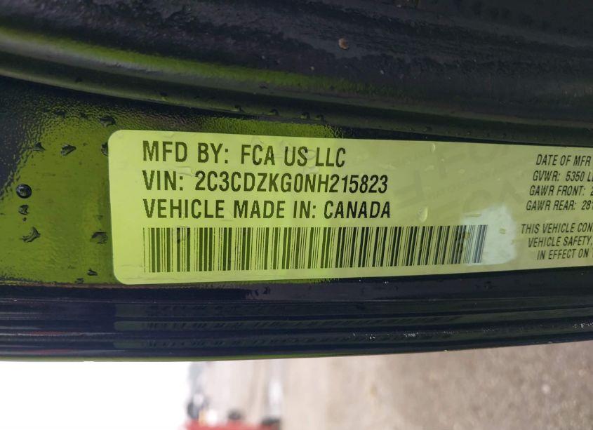 Photo 9 of 2022 Dodge Challenger GT AWD (VIN 2C3CDZKG0NH215823)