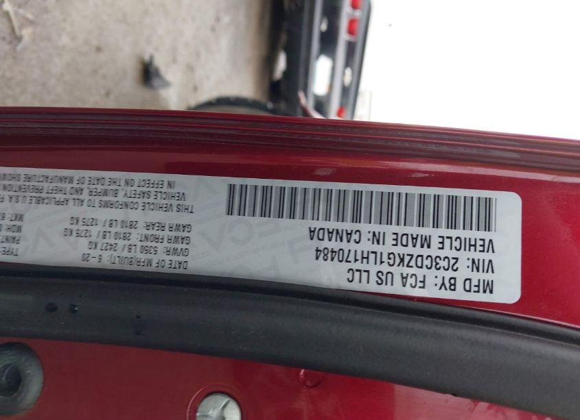 Photo 9 of 2020 Dodge Challenger GT AWD (VIN 2C3CDZKG1LH170484)