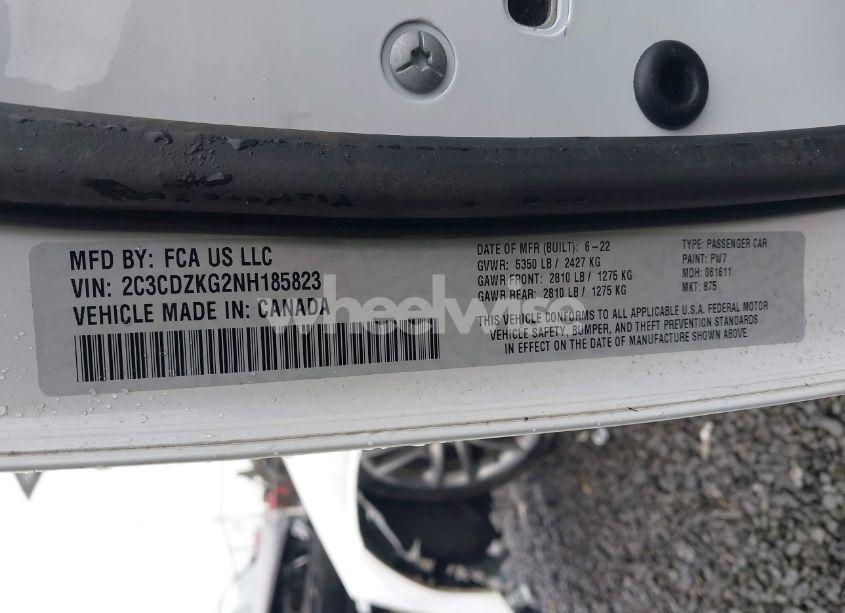 Photo 9 of 2022 Dodge Challenger GT AWD (VIN 2C3CDZKG2NH185823)