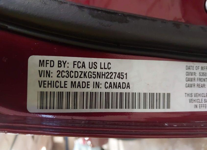 Photo 9 of 2022 Dodge Challenger GT AWD (VIN 2C3CDZKG5NH227451)