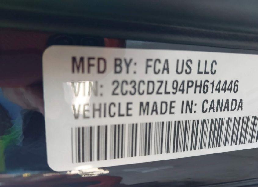 Photo 9 of 2023 Dodge Challenger SRT JAILBREAK (VIN 2C3CDZL94PH614446)