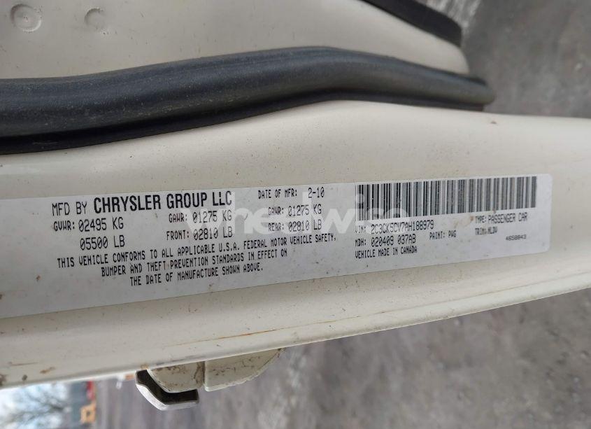 Photo 9 of 2010 Chrysler 300 TOURING/SIGNATURE SERIES (VIN 2C3CK5CV7AH188979)