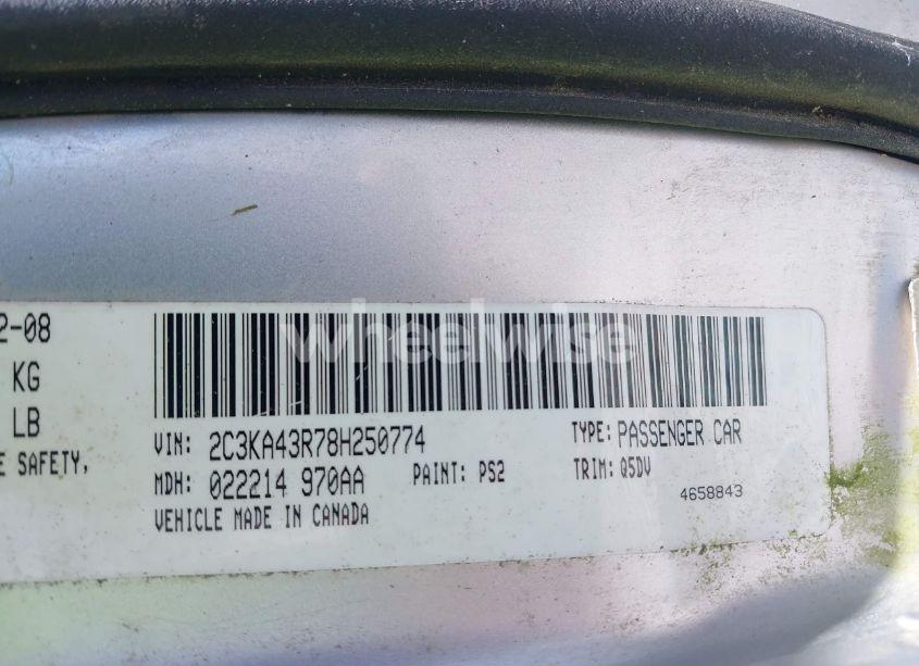 Photo 9 of 2008 Chrysler 300 LX (VIN 2C3KA43R78H250774)