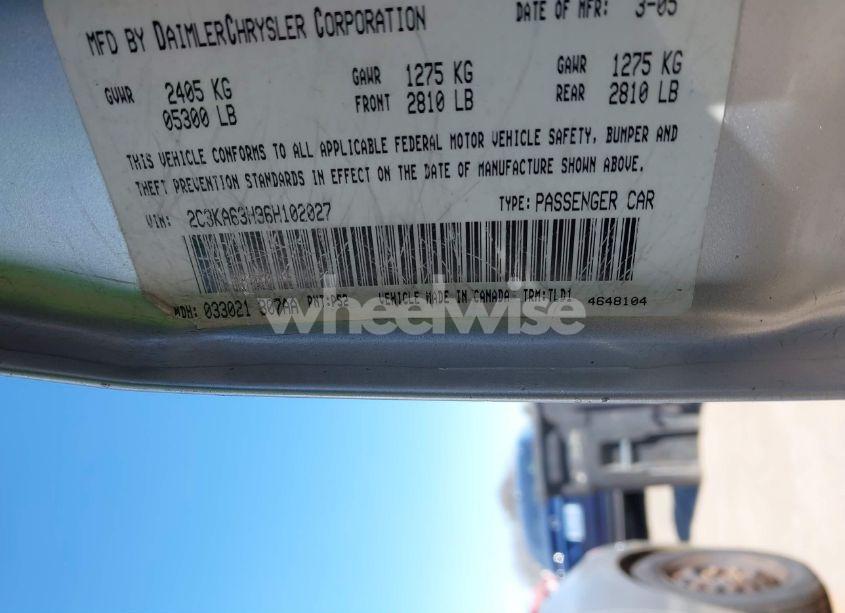 Photo 9 of 2006 Chrysler 300c N/A (VIN 2C3KA63H96H102027)