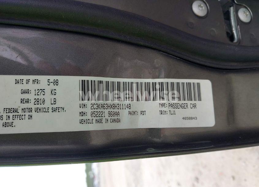 Photo 9 of 2008 Chrysler 300c HEMI (VIN 2C3KA63HX8H311148)