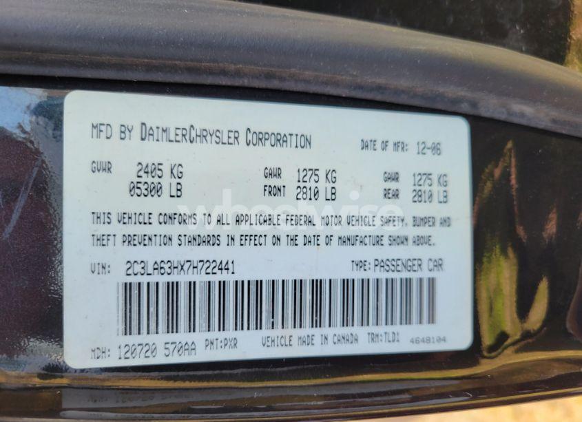 Photo 8 of 2007 Chrysler 300c N/A (VIN 2C3LA63HX7H722441)