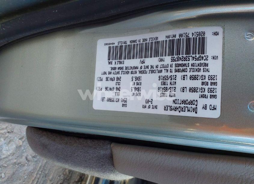 Photo 9 of 2003 Chrysler Town & COUNTRY LXI (VIN 2C4GP54L53R249755)