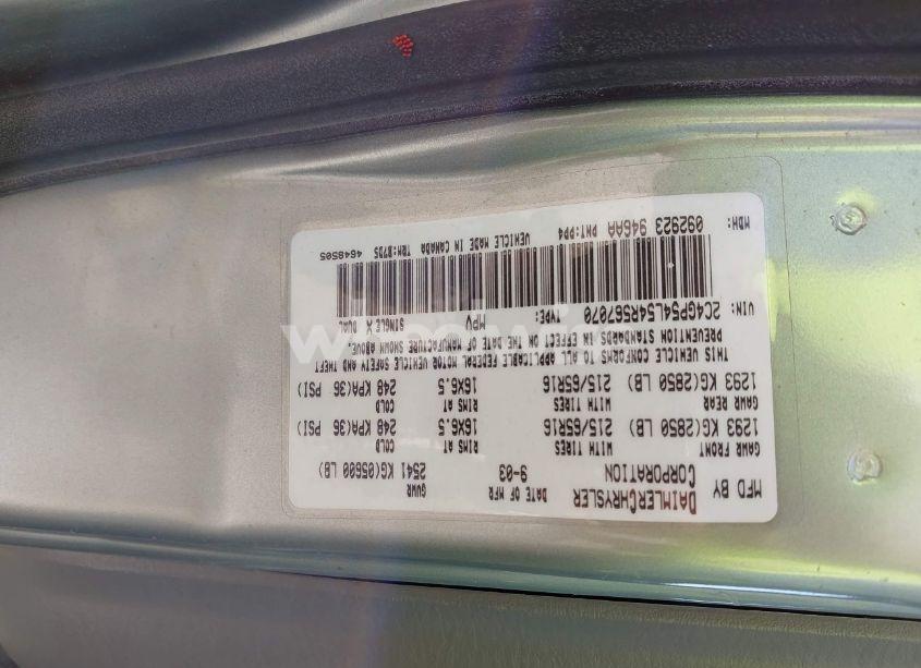 Photo 9 of 2004 Chrysler Town & COUNTRY TOURING (VIN 2C4GP54L54R567070)