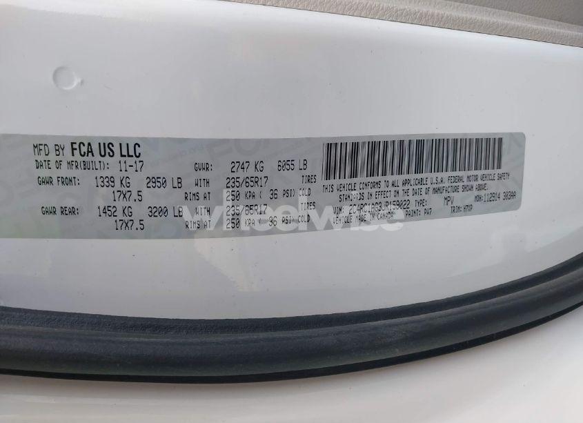 Photo 9 of 2018 Chrysler Pacifica L (VIN 2C4RC1AG3JR159022)