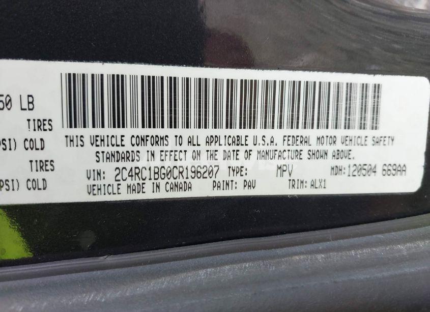 Photo 9 of 2012 Chrysler Town & COUNTRY TOURING (VIN 2C4RC1BG0CR196207)