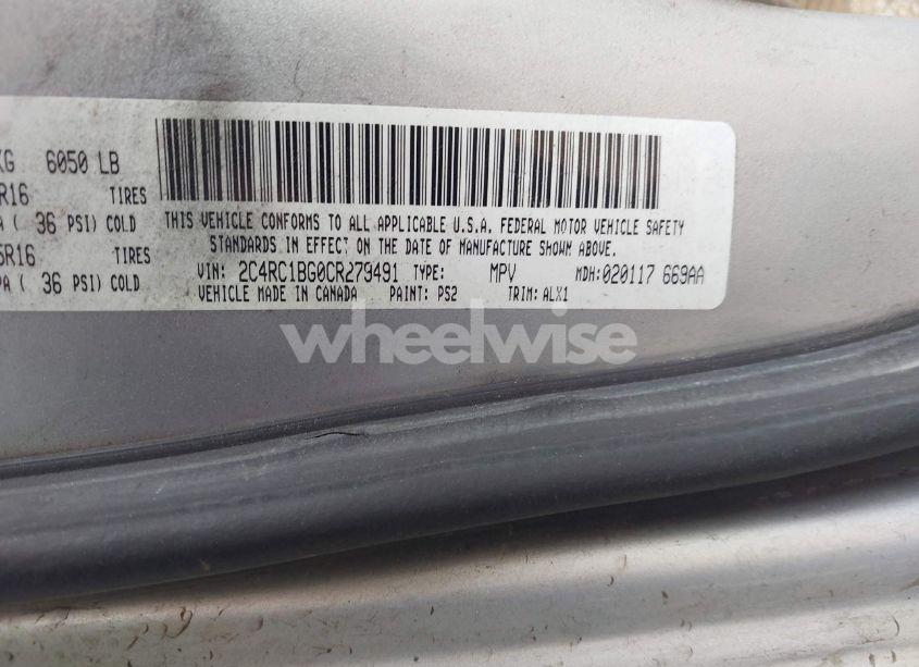 Photo 9 of 2012 Chrysler Town & COUNTRY TOURING (VIN 2C4RC1BG0CR279491)