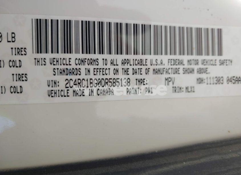 Photo 9 of 2013 Chrysler Town & COUNTRY TOURING (VIN 2C4RC1BG0DR585138)