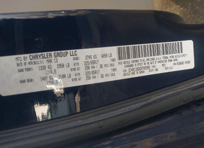 Photo 9 of 2013 Chrysler Town & COUNTRY TOURING (VIN 2C4RC1BG0DR705990)