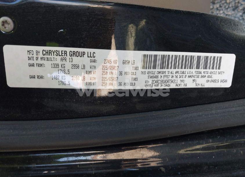 Photo 9 of 2013 Chrysler Town & COUNTRY TOURING (VIN 2C4RC1BG0DR734311)