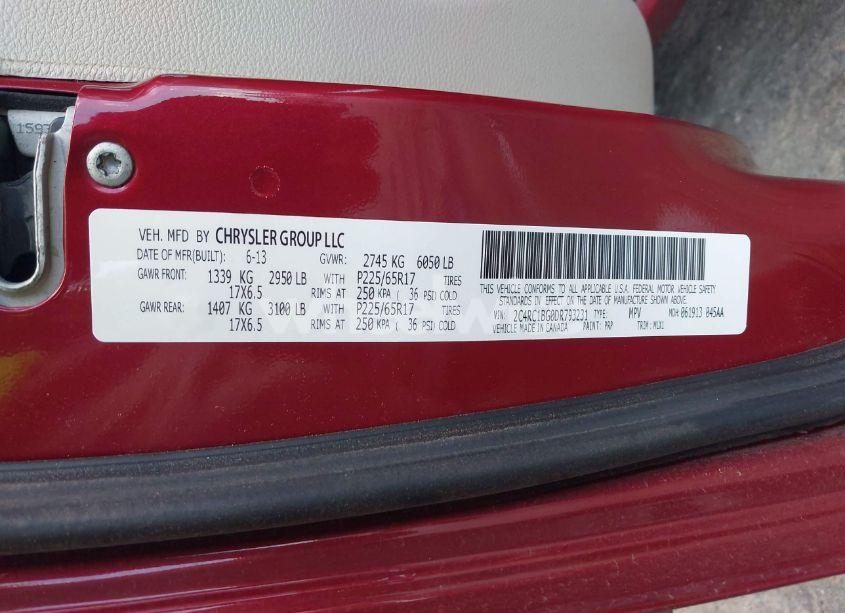 Photo 9 of 2013 Chrysler Town & COUNTRY TOURING (VIN 2C4RC1BG0DR793231)