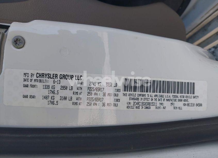 Photo 9 of 2013 Chrysler Town & COUNTRY TOURING (VIN 2C4RC1BG0DR815311)