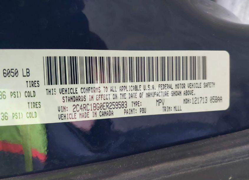 Photo 9 of 2014 Chrysler Town & COUNTRY TOURING (VIN 2C4RC1BG0ER259583)