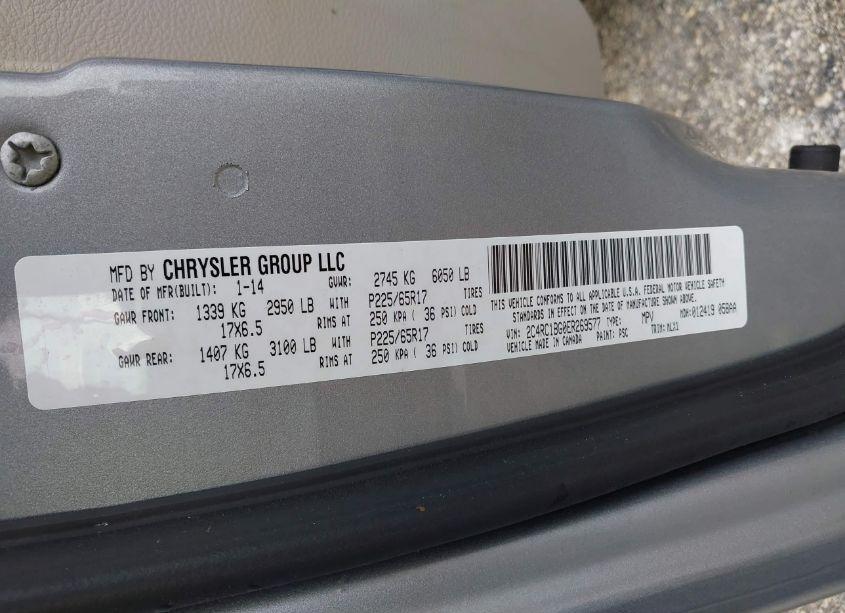 Photo 9 of 2014 Chrysler Town & COUNTRY TOURING (VIN 2C4RC1BG0ER269577)