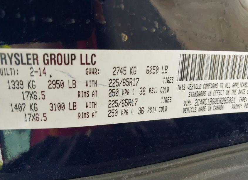 Photo 9 of 2014 Chrysler Town & COUNTRY TOURING (VIN 2C4RC1BG0ER285021)