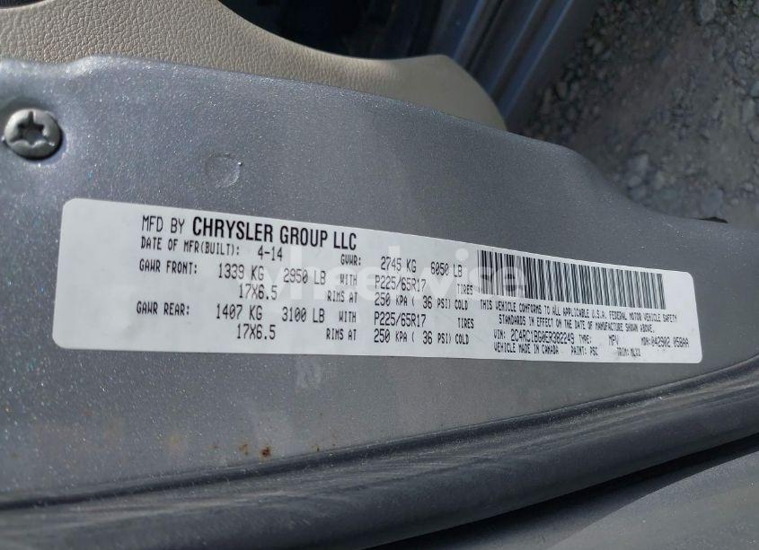 Photo 9 of 2014 Chrysler Town & COUNTRY TOURING (VIN 2C4RC1BG0ER382249)