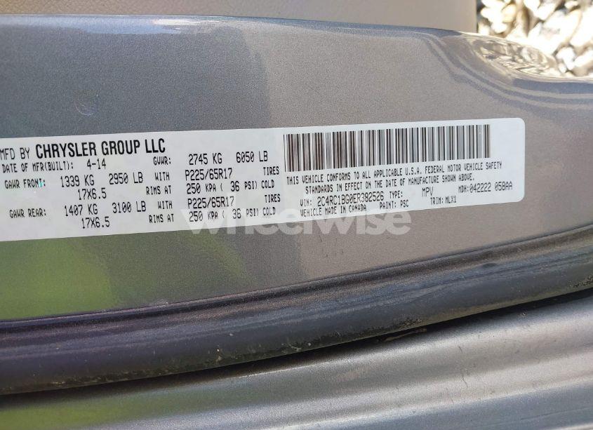 Photo 9 of 2014 Chrysler Town & COUNTRY TOURING (VIN 2C4RC1BG0ER382526)