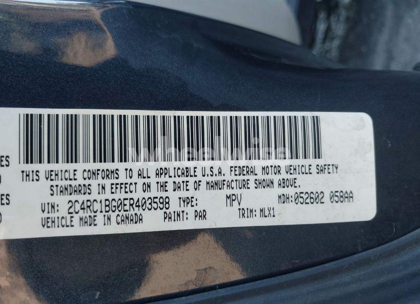 Photo 9 of 2014 Chrysler Town & COUNTRY TOURING (VIN 2C4RC1BG0ER403598)