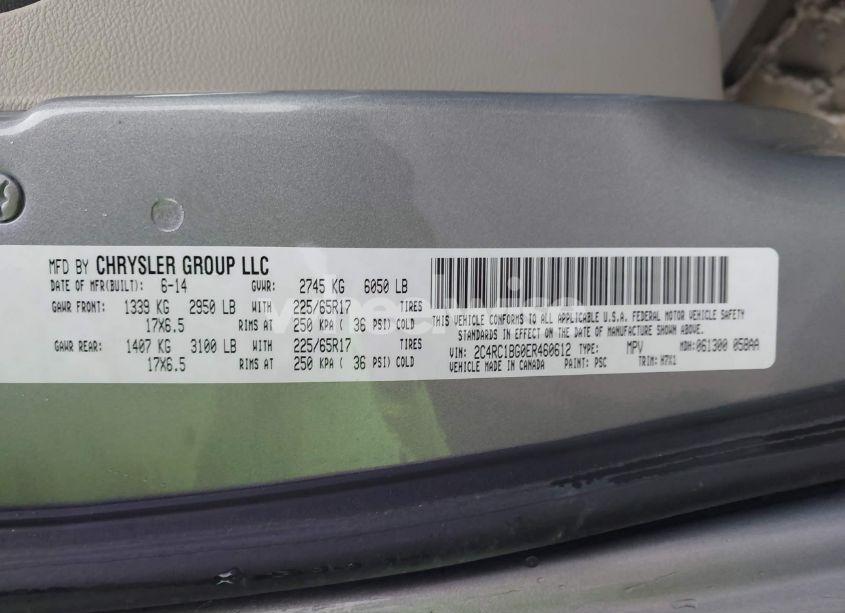 Photo 9 of 2014 Chrysler Town & COUNTRY TOURING (VIN 2C4RC1BG0ER460612)