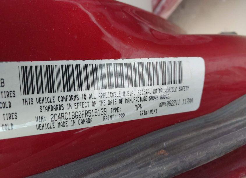 Photo 9 of 2015 Chrysler Town & COUNTRY TOURING (VIN 2C4RC1BG0FR515139)