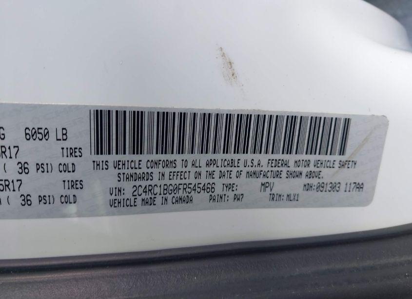 Photo 9 of 2015 Chrysler Town & COUNTRY TOURING (VIN 2C4RC1BG0FR545466)