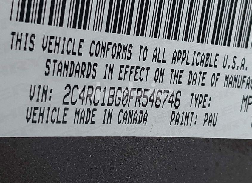 Photo 9 of 2015 Chrysler Town & COUNTRY TOURING (VIN 2C4RC1BG0FR546746)