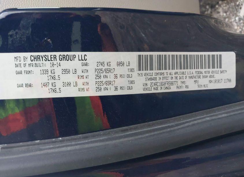 Photo 9 of 2015 Chrysler Town & COUNTRY TOURING (VIN 2C4RC1BG0FR588771)