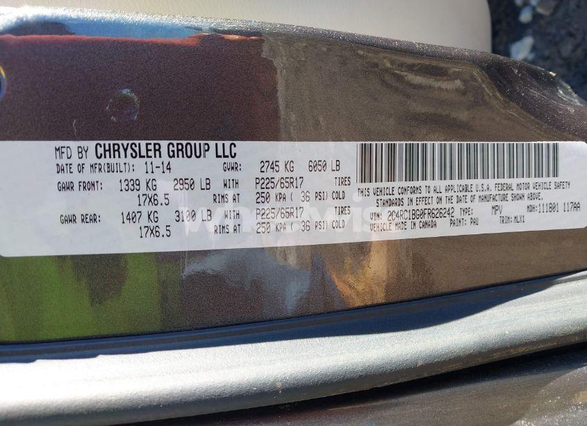 Photo 9 of 2015 Chrysler Town & COUNTRY TOURING (VIN 2C4RC1BG0FR626242)