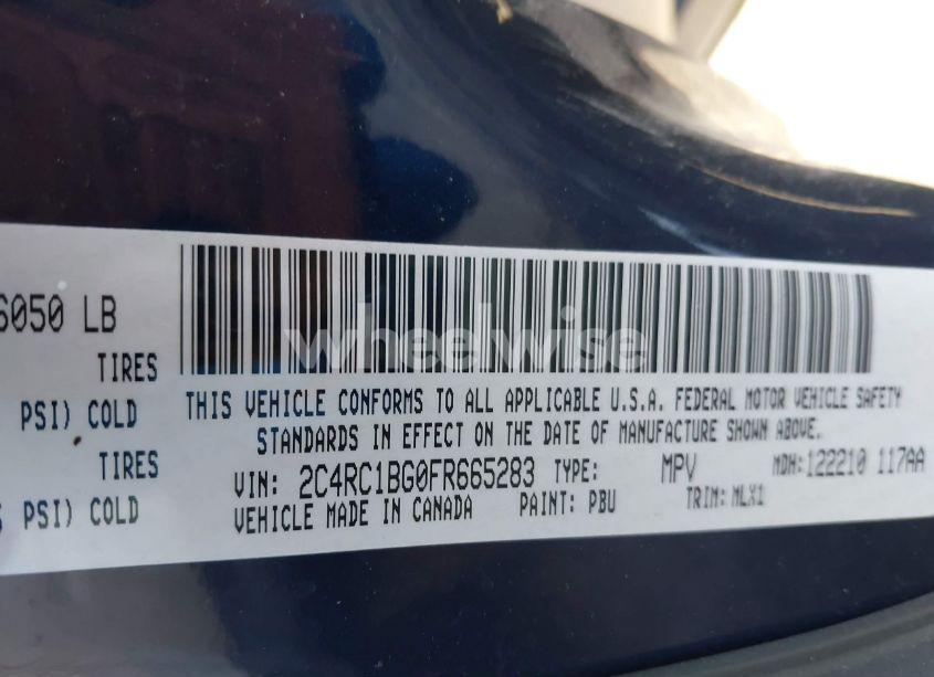 Photo 9 of 2015 Chrysler Town & COUNTRY TOURING (VIN 2C4RC1BG0FR665283)